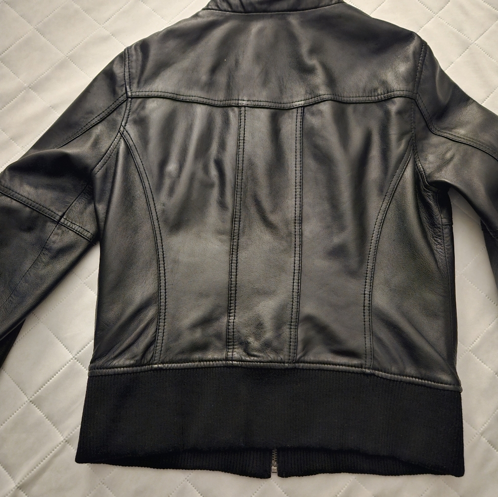 Marc New York - Rarely worn- leather-vintage Moto jacket - Picture 4 of 4